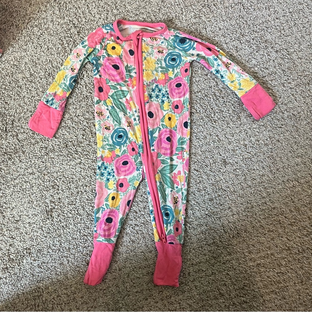 Little Sleepies Garden Party Zippy Size 0-3m
